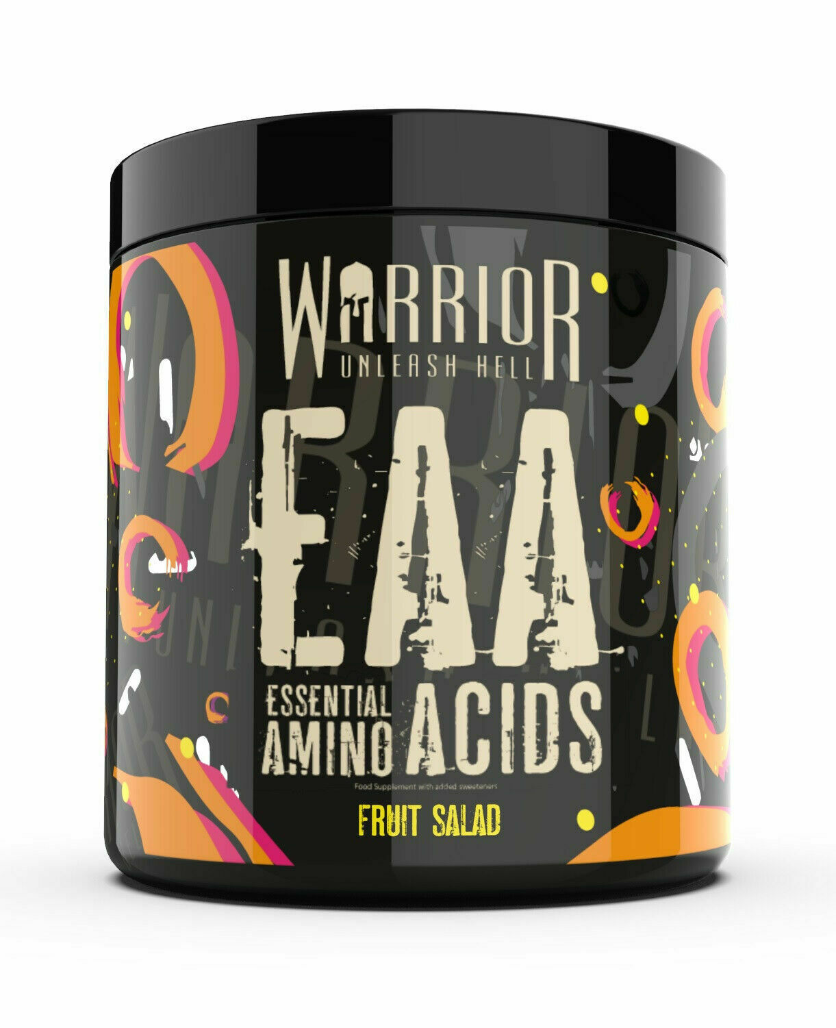 Warrior EAA amino rūgštys, vaisių salotos, sporto papildas