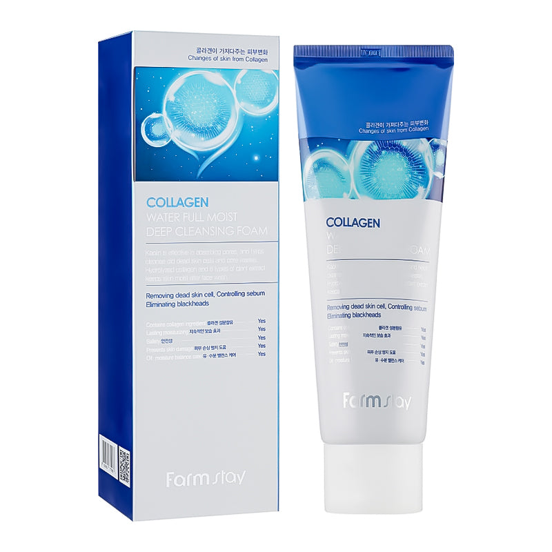 FarmStay Collagen Water Full niisutav sügavpuhastusvaht 180 ml