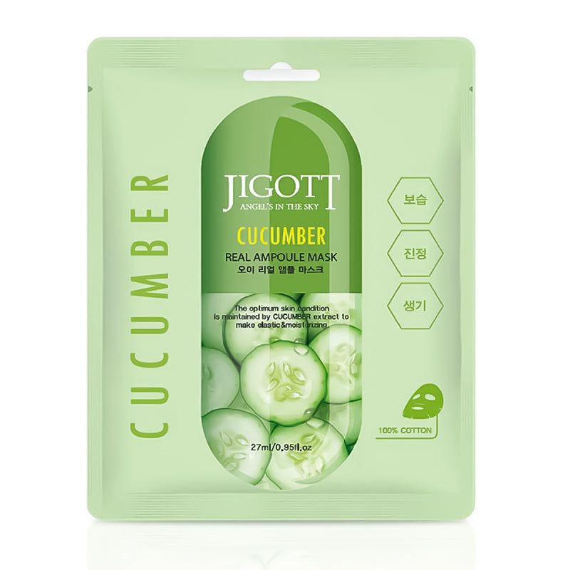 JIGOTT Cucumber Real Ampoule Mask 27 ml
