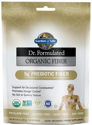 Garden of Life Dr. Formulated Fiber, Unflavored - 192 gramų, ekologiškos skaidulos, sveikatai
