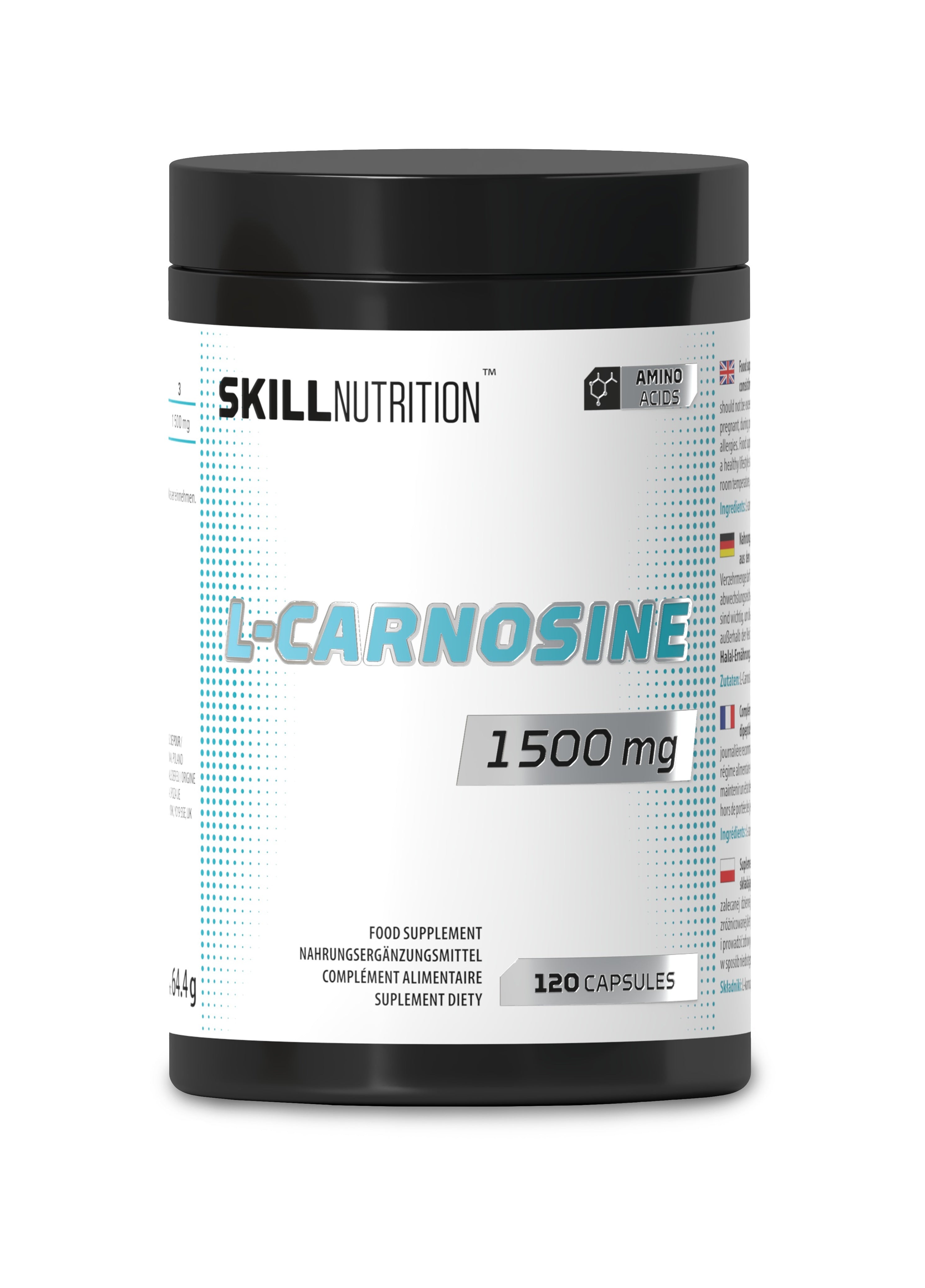 Skill Nutrition L-Carnosine 1500 mg - 120 veganiškų kapsulių