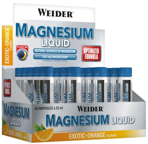 Weider Magnio skystas papildas, egzotinė apelsino skonio, 20 vnt.