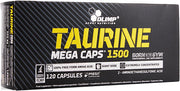 Olimp Nutrition Taurine Mega Caps - 120 kapsulių, sporto papildas, amino rūgštys, energijos stiprinimas