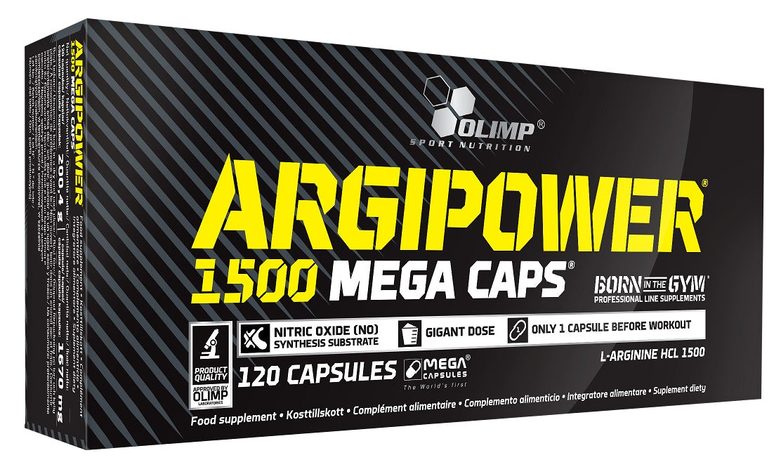 Olimp Nutrition Argi Power 1500, Mega Caps - 120 kapsulių, sporto papildas