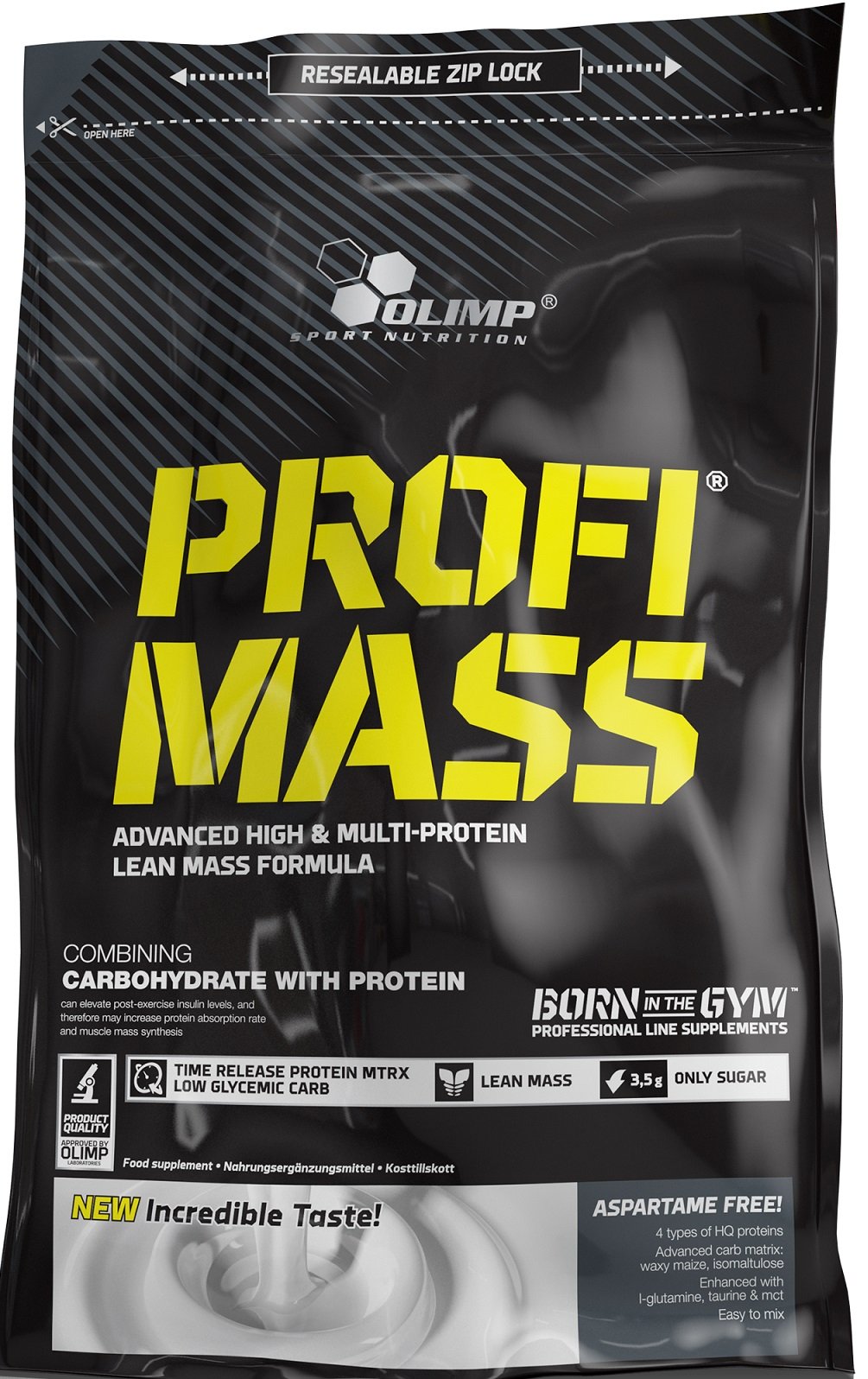 Profi masės maisto papildas, šokolado skonis, juoda pakuotė