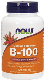 NOW Foods Vitamin B-100 maisto papildas, 100 tablečių