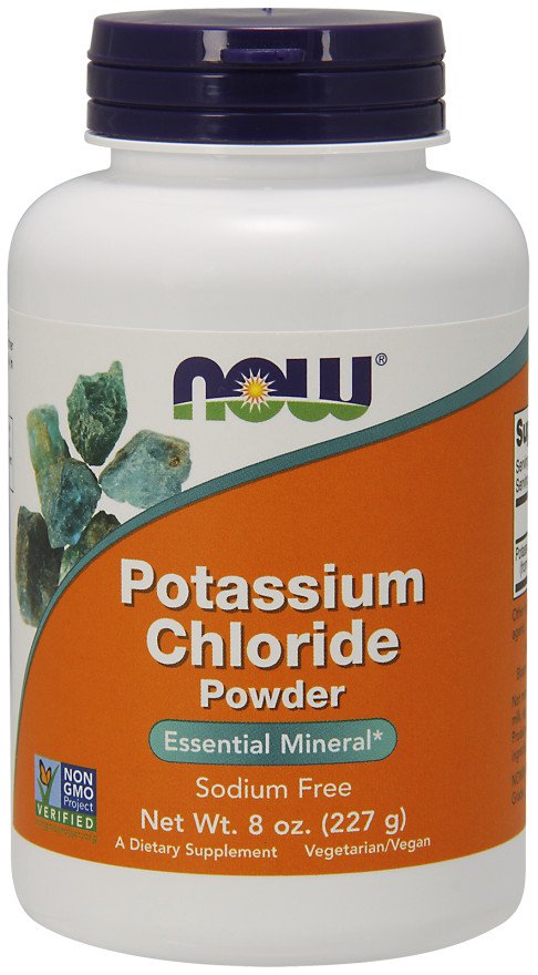 NOW Foods Potassium Chloride milteliai, maisto papildas, 227 g