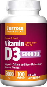 Jarrow Formulas Vitamin D3, 5000 IU, maisto papildas