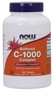 NOW Foods Vitamin C-1000 kompleksas, 180 tablečių, antioksidantų papildas