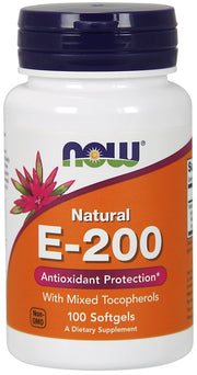 NOW Foods Vitamin E-200 kapsulės