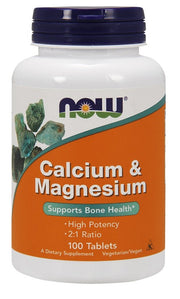 NOW Foods Kaltsium ja Magneesium - 100 tabletti