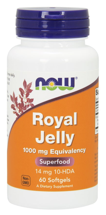 NOW Foods Royal Jelly, 1000mg kapsulės