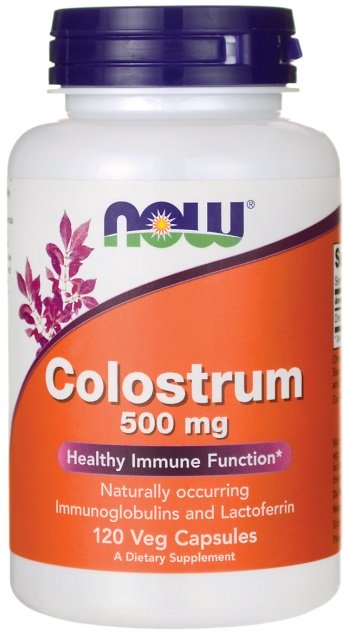 NOW Foods Colostrum, 500mg - 120 kapsulių, imunitetui