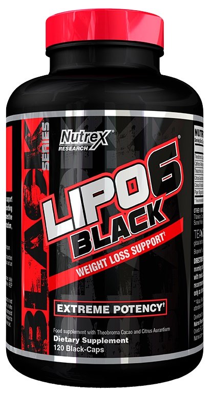 Nutrex Lipo-6 Black kapsulės, svorio kontrolės papildas