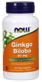 NOW Foods Ginkgo Biloba, 60 mg - 60 kapslit
