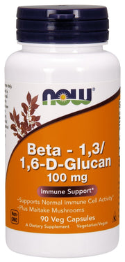 NOW Foods Beta - 1,3/1,6-D-Glucan, 100mg - 90 kapsulių
