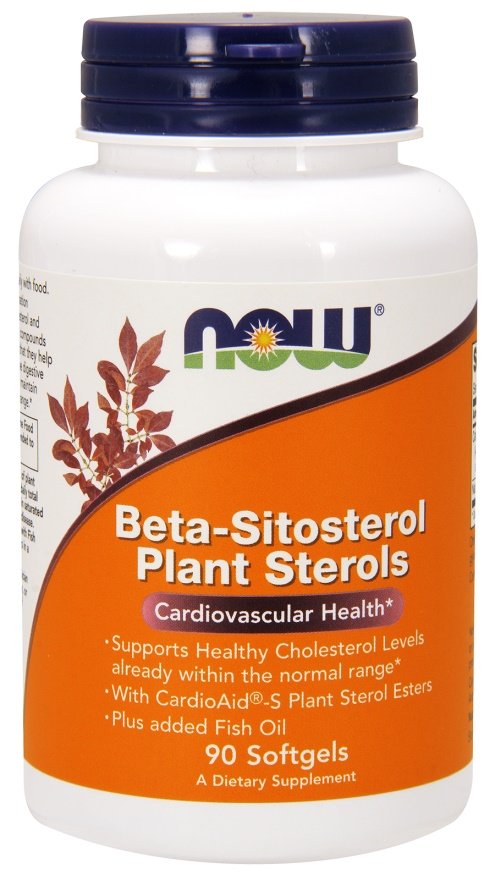 NOW Foods Beta-Sitosterol Plant Sterols - 90 kapsulių, sveikata, cholesterolio mažinimas