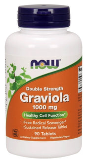 NOW Foods Graviola, 1000mg - 90 tablečių maisto papildas sveikatai