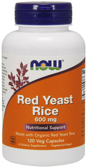 NOW Foods Red Yeast Rice, 600mg - 120 kapsulių, maisto papildas, cholesterolio mažinimui
