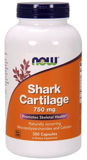 NOW Foods Shark Cartilage, 750mg, 300 kapsulių, sanarių papildas
