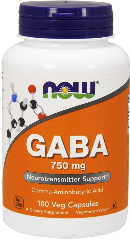 NOW Foods GABA, 750 mg - 100 kapslit