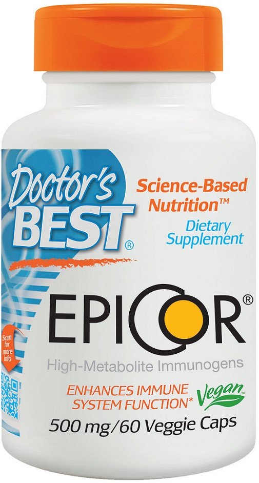 Doctor's Best Epicor, 500mg - 60 kapsulių, sveikatos papildas
