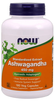 NOW Foods ashwagandha ekstrakt, 450 mg - 180 kapslit