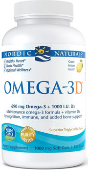 Nordic Naturals Omega-3D, 690 mg sidrun - 120 kapslit