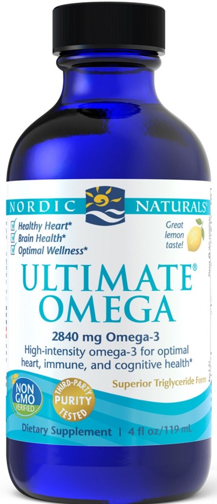 Nordic Naturals Ultimate Omega, 2840mg Lemon - 119 ml. maisto papildas su Omega-3, citrinos skonio