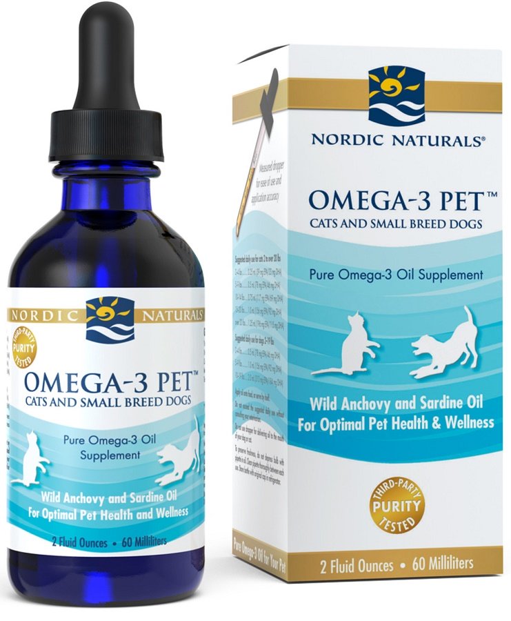 Nordic Naturals Omega-3 Pet skystas papildas gyvūnams
