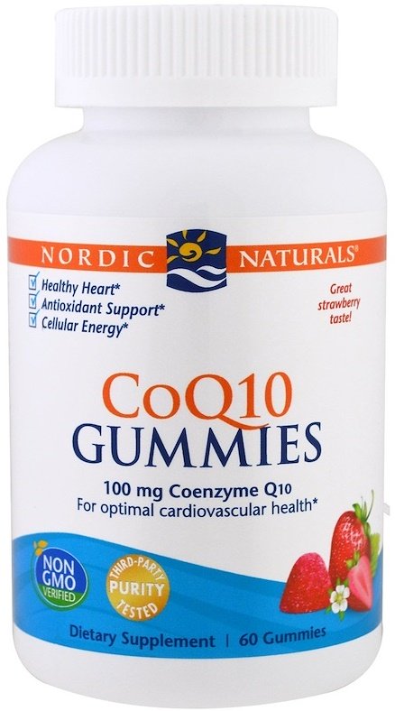 Nordic Naturals CoQ10 kummikommid, 100mg maasika - 60 kummikommi