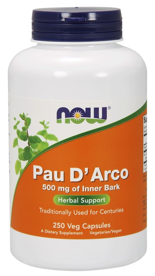 NOW Foods Pau D'Arco, 500mg - 250 kapsulių