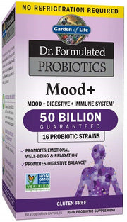 Garden of Life Dr. Formulated Probiotics Mood+ - 60 kapsulių, sveikatos papildas