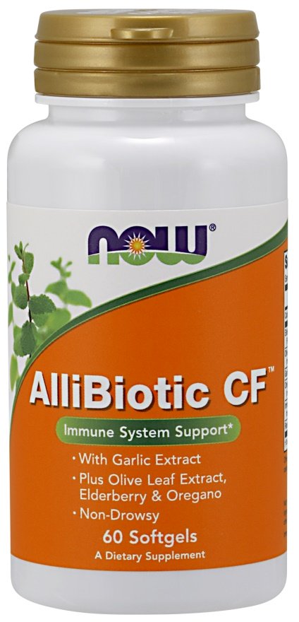 NOW Foods AlliBiotic CF - 60 kapsulių, sveikatos papildas, imuninei sistemai