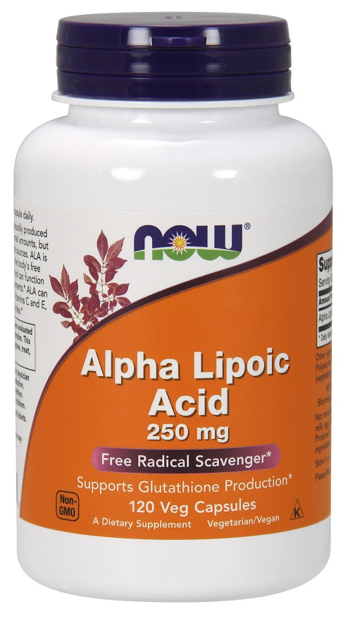 NOW Foods Alpha Lipoic Acid, 250mg, maisto papildas, kapsulės