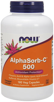 NOW Foods AlphaSorb-C, 500mg - 180 kapsulių, sveikatos papildas