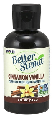 NOW Foods Better Stevia skystas papildas, cinamono vanilė, 59 ml