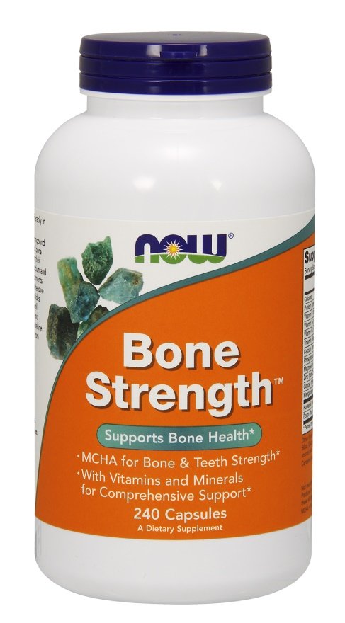 NOW Foods Bone Strength - 240 kapsulių, maisto papildas, sveikatai