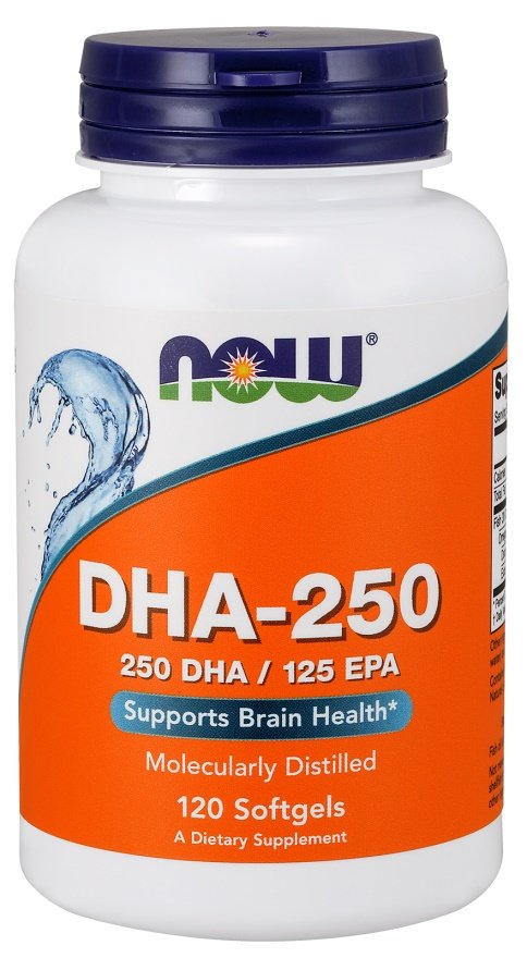 NOW Foods DHA-250 kapsulės