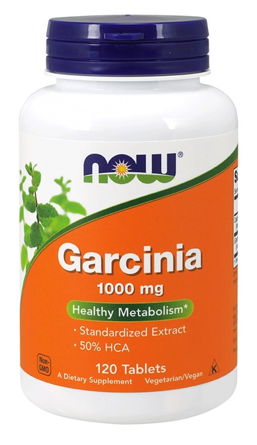 NOW Foods Garcinia, 1000mg - 120 tablečių, maisto papildas svorio kontrolei