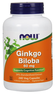 NOW Foods Ginkgo Biloba, 60 mg - 240 kapslit