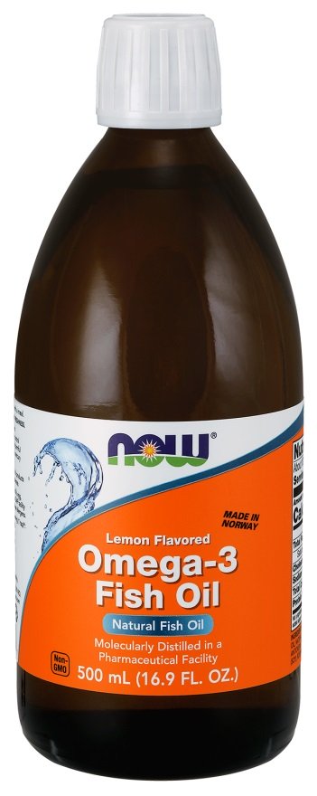 NOW Foods Omega-3 Fish Oil skystas papildas, citrinos skonio, 500 ml