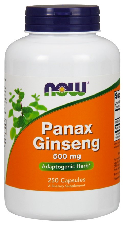 NOW Foods Panax ženšenn, 500 mg - 250 kapslit