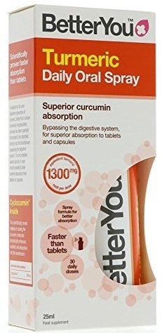 BetterYou Turmeric Oral Spray - 25 ml, maisto papildas, sveikatai