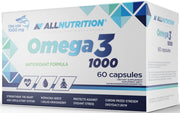 Allnutrition Omega 3, 1000mg - 60 kapsulių, maisto papildas, omega-3 aliejus