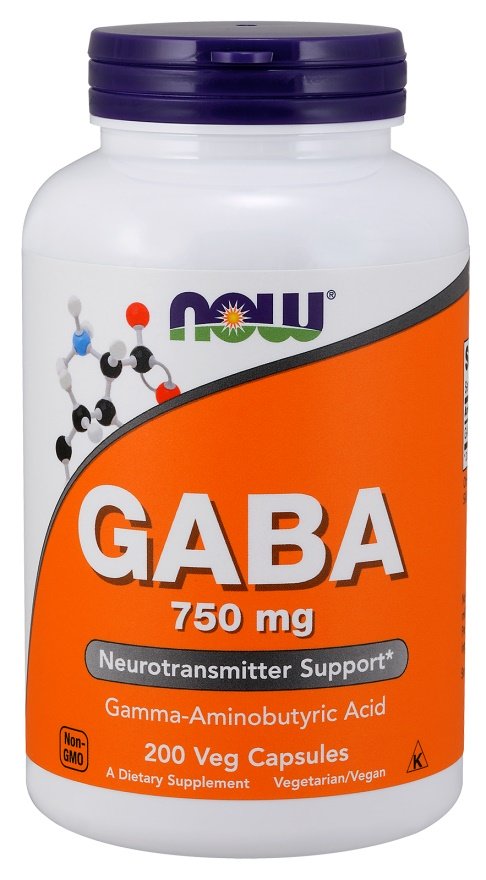 NOW Foods GABA, 750 mg - 200 kapslit