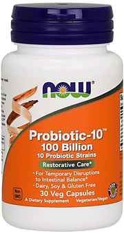 NOW Foods Probiotic-10, 100 Billion - 30 kapsulių, maisto papildas, sveikata
