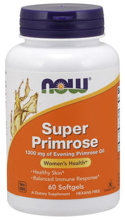 NOW Foods Super Primrose, 1300mg - 60 kapsulių, sveikatos papildas moterims