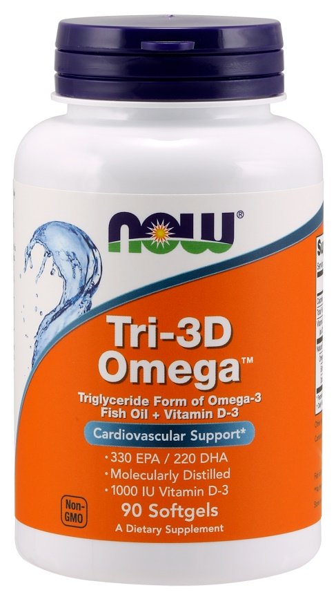 NOW Foods Tri-3D Omega kapsulės