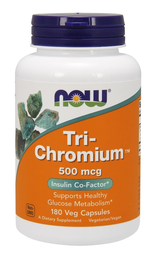 NOW Foods Tri-Chromium, 500mcg - 180 kapsulių